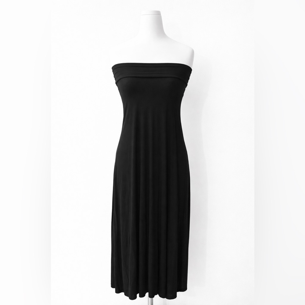 Forever 21 Bohemian strapless tube top maxi dress / long skirt black